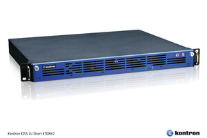 New Kontron industrial server KISS 1U Short KTQM67 combines high computing performance and packing density