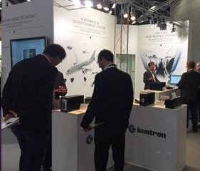 Kontron Booth at Aircraft Interiors Expo 2017 in Hamburg, Germany