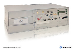 Kontron railway server MICROSPACE® MPCR50R: Fanless 19” server with railway certification