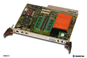 控创 CP6001-V：控创全新 Value 系列 6U CompactPCI® CPU 板，配备 Intel® Celeron® M 440 1.86 GHz处理器