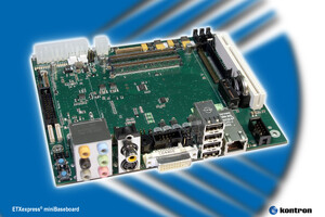 Kontron ETXexpress® miniBaseboard: Extremely compact  COM ExpressTM baseboard for validation and  small volume projects