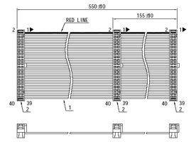 Cable Ribbon HDD 550mm
